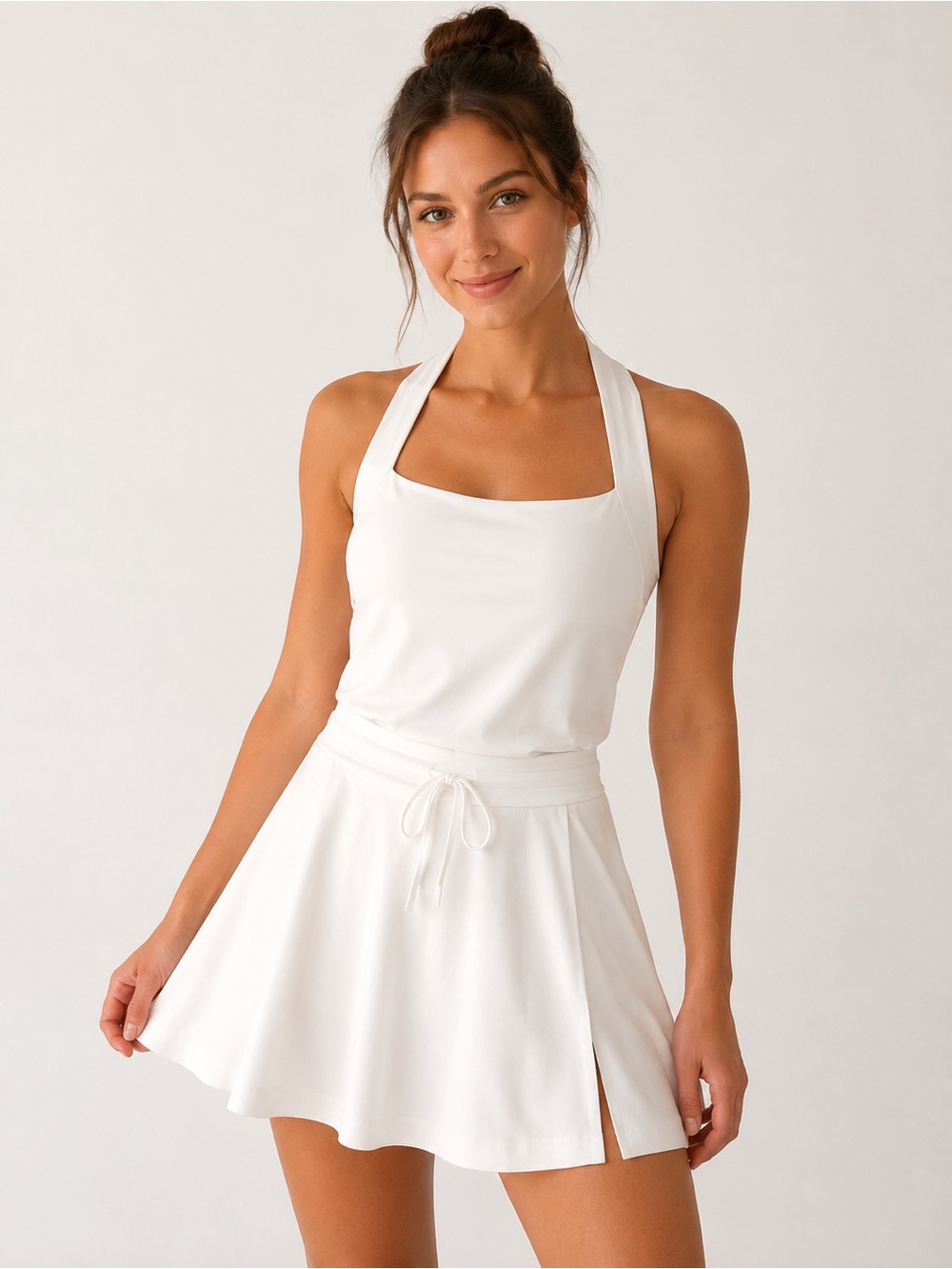 NWT 💕Logilates White Halter Skort